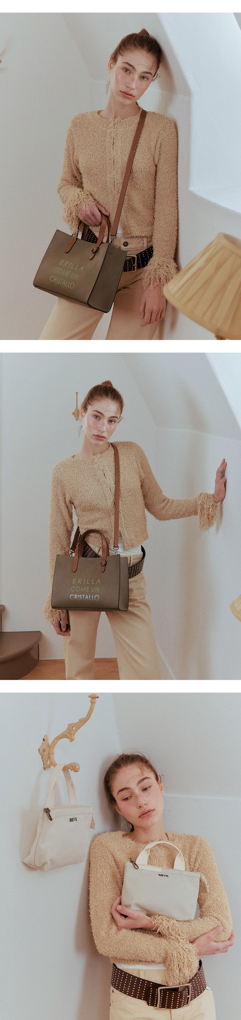 MARCE Half Tote Bag (Ivory)